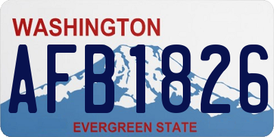 WA license plate AFB1826