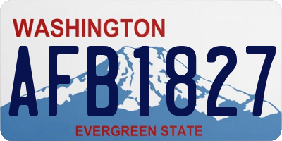 WA license plate AFB1827