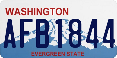 WA license plate AFB1844