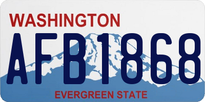 WA license plate AFB1868