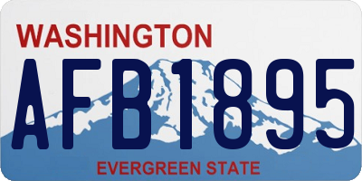 WA license plate AFB1895