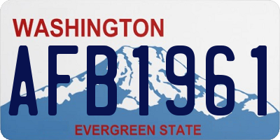 WA license plate AFB1961