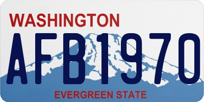 WA license plate AFB1970
