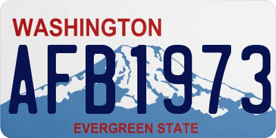 WA license plate AFB1973
