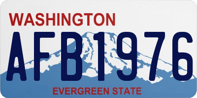 WA license plate AFB1976