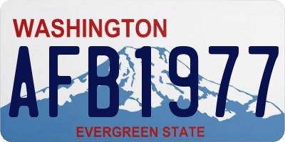 WA license plate AFB1977