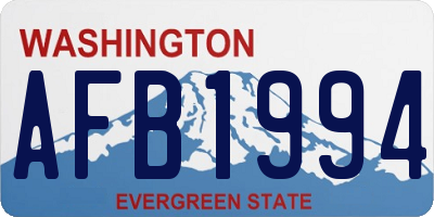 WA license plate AFB1994