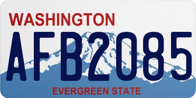 WA license plate AFB2085