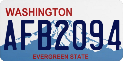 WA license plate AFB2094