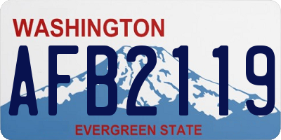 WA license plate AFB2119