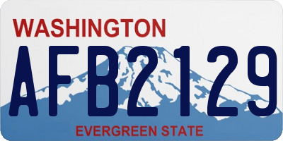 WA license plate AFB2129