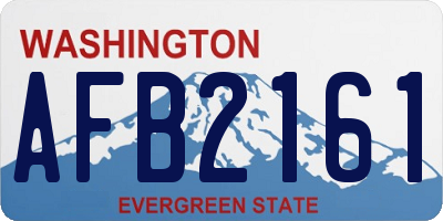 WA license plate AFB2161