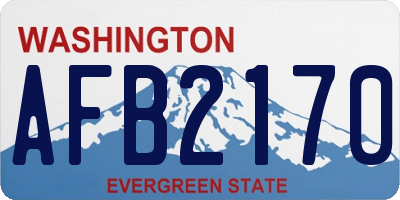 WA license plate AFB2170