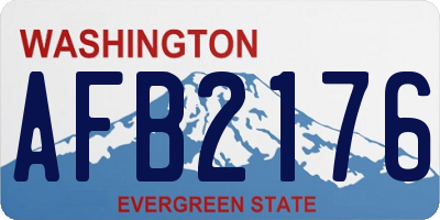 WA license plate AFB2176