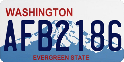 WA license plate AFB2186