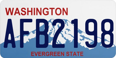 WA license plate AFB2198
