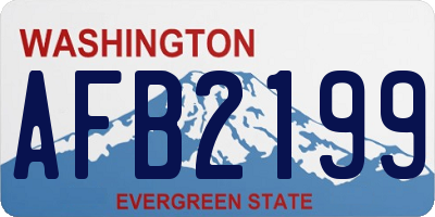 WA license plate AFB2199
