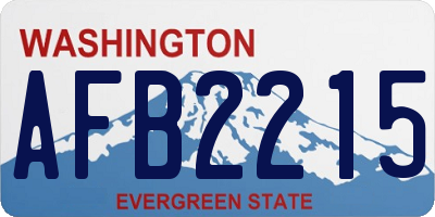 WA license plate AFB2215