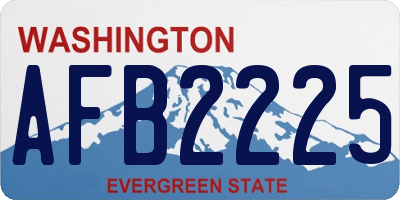 WA license plate AFB2225