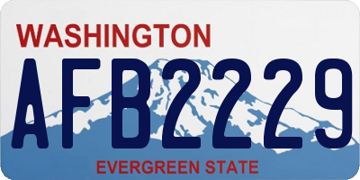 WA license plate AFB2229