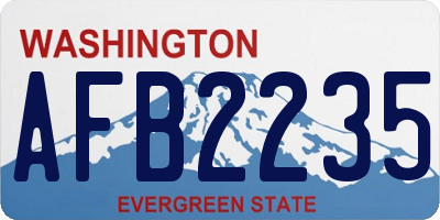 WA license plate AFB2235