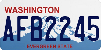 WA license plate AFB2245