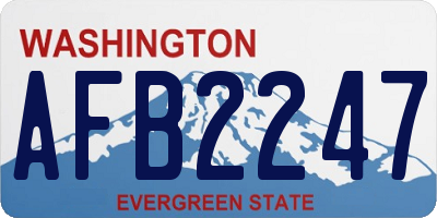 WA license plate AFB2247