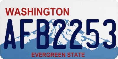 WA license plate AFB2253