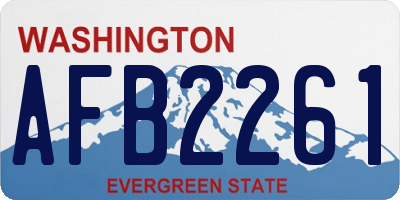 WA license plate AFB2261