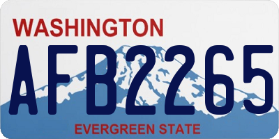 WA license plate AFB2265