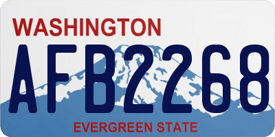 WA license plate AFB2268