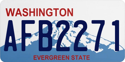 WA license plate AFB2271