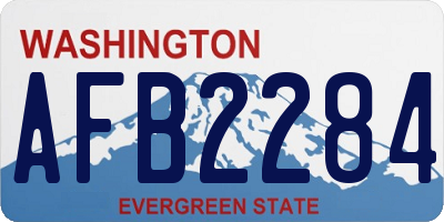 WA license plate AFB2284