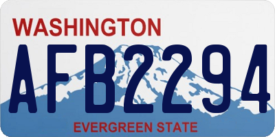 WA license plate AFB2294