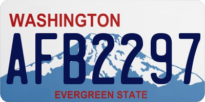 WA license plate AFB2297