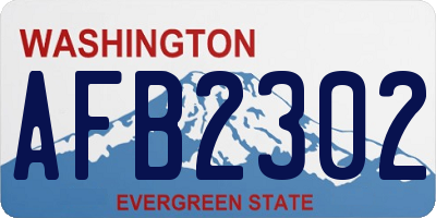 WA license plate AFB2302