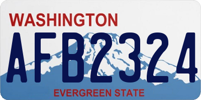 WA license plate AFB2324