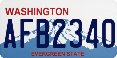 WA license plate AFB2340
