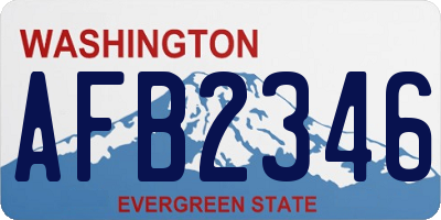 WA license plate AFB2346