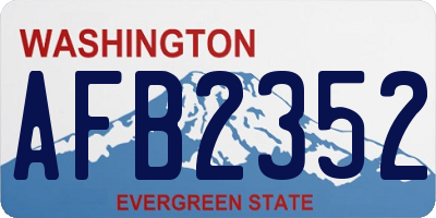 WA license plate AFB2352