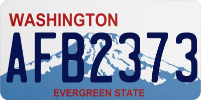 WA license plate AFB2373
