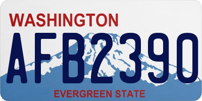 WA license plate AFB2390