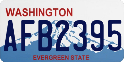 WA license plate AFB2395