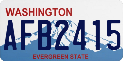 WA license plate AFB2415