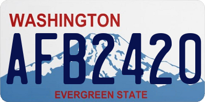 WA license plate AFB2420