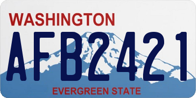 WA license plate AFB2421