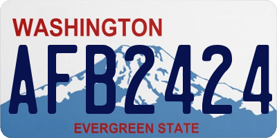 WA license plate AFB2424