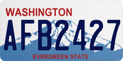 WA license plate AFB2427