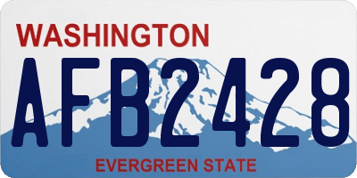 WA license plate AFB2428