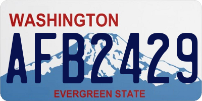 WA license plate AFB2429